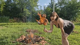 Teddy Bear On Fire