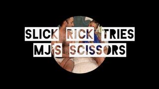 Slick Rick tries out MJ’s scissors