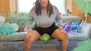 Ebony BBW with Fat Ass Popping Balloons for You