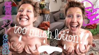 too much lotion!: SmutWorks couple have fun with a quick handjob & blowjob combo