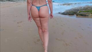 Hot Juicy Milf Ass Beach Walk