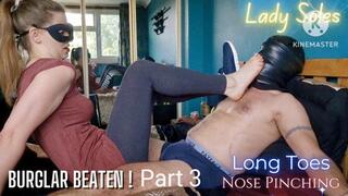 Burglar Beaten! Long Toes Nose Pinching Part 3