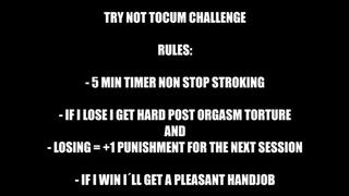 Our first Video - 5 min no cum challenge