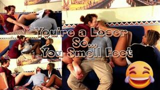 Loser ( Only Smell Scene ) Sfigato ! - 2 Interracial Goddesses 1 Loser Slave
