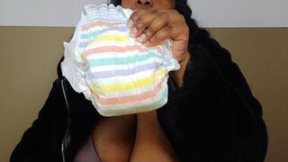 Naughty boy gets caught wearing a diaper