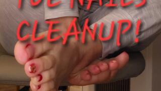TOE NAILS CLEAN UP!