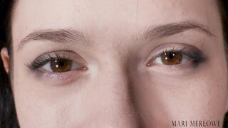 Close Up Eye and Eyelash Fetish - Mari Merlowe WMV