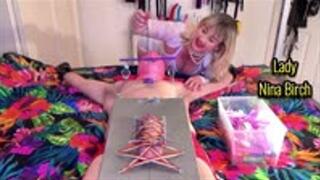 Lady Nina Birch - CBT Device Dick Lick Tease