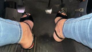 Mia Soles Sexy Pedal Pumping on high heels and barefoot