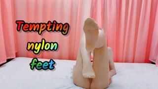 NYLON CLOTHING: Mia's Mimi tempting nylon feet(480p)