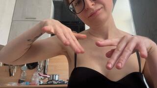 Emma's sexy finger licking