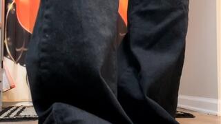 Purple Toes Standing Up Foot Tease