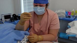 Sensual tease before medfet surgical sounding