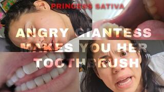 Angry Giantess Makes You Her Toothbrush