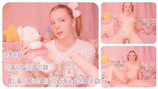 step-DAUGHTER BLACKMAILS step-DADDY for spying on her in the shower
