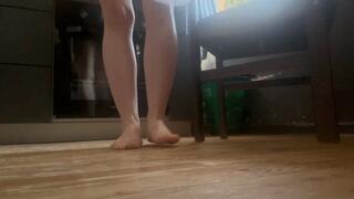 Emma will squeeze slime with her feet