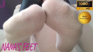 Seductive dangling worn socks FHD