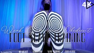 Weak Submissive Obedient Foot Slave Training - 4K - The Goddess Clue, Mesmerize, Mental Domination, Foot Domination, Foot Fetish, Spiral Induction with Snapping Triggers and Foot Slave Training