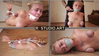 Sunmari - Tight Tape Bondage with Breast Wrapping + Extreme Tape Gagged Hogtie (FULL HD MP4)