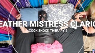 Leather Mistress Clarice Cock Shock Therapy 2