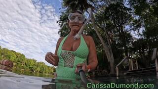 Springs lime green one piece with breast exposure