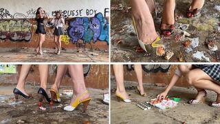 Top 20 min! Girls Crushing Food, Food Crush by Wedges Sandals, Open Toe Shoes Messy Crush, Shoeplay