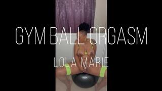 Gym ball orgasm