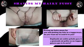 WAXING MY HAIRY PUSSY