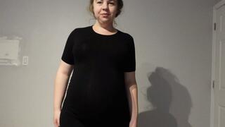 Pregnant GFE Strip and Masturbate with Fingers