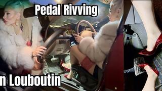 BEST Pedal Pumping REVVING in Louboutin and Fur Driving