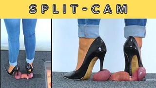 Castrated Under My Office Stilettos - Split Cam - AmbersCBT - 65SPC