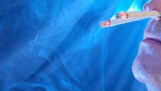 2 Cigarettes twice through nose