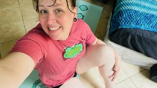 Full workout flashing then orgasm