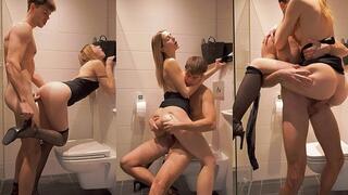 Bathroom Fuck With My Slutty Step Sister! Mini Dress And Stockings Makes Me Crazy