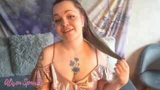 Jean shorts and pad fetish masturbation