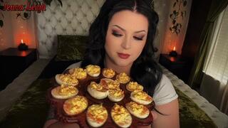 Deviled Egg Mukbang with Belly Bloat, Burps and Farts