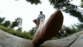 VR360 - Giantess dirty soles lakeside humiliation 6K