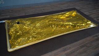 Golden Sonja with vibro in vacuum bed