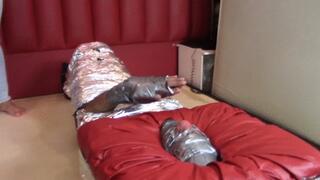 PUNISHING THE SLAVE BY MUMMIFYING HIM AND BEING VERY CRUEL SITTING ON THAT SUCKER'S FACE PART 1 BY ADRIANA AND DANIEL SANTIAGO CAM BY ALINE FULL HD