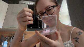 Emma and her earplugs, game with ears and earplugs - part 11