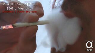 Smoking Vogue Superslims 100s Menthol normal+slowmotion