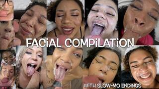 Facial Cumpilation – 20 cumshot facials!