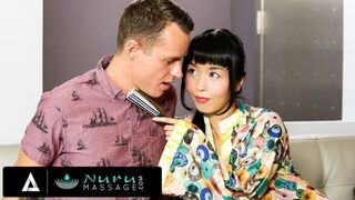 NURUMASSAGE Gorgeous Asian Marica Hase Has Her Tight Pussy Destroyed By Her Client's HUGE Cock