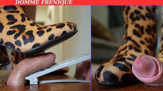 Frenique Dancer First CBT Pedal Pumping Leopard Boots - PEDAL PUMPING - BOOTS - CBT - FOOT DOMINATION - COCK SQUEEZE - KICK - FEMALE DOMINATION - FEMDOM - (720p)