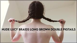 Nude Lucy Braids Long Brown Double Pigtails