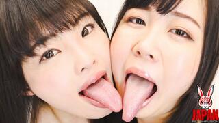 Saliva Play: Hikari & Ena’s Deep Lesbian Kiss Exploration!