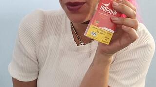 Free hands smoking cork Winston cigarette - dangle cig