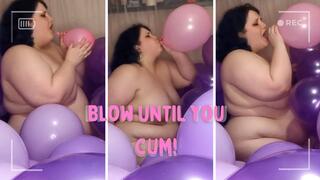 Inflating balloon as i ride your cock