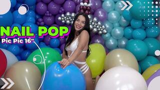 Dani Colorful Balloon Nail Pop Destruction