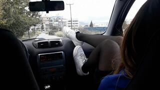 Sneakers and pantyhose
